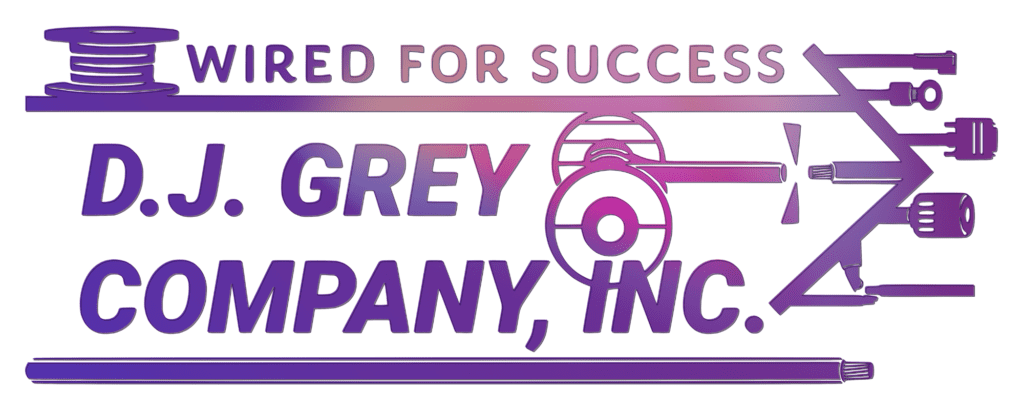 Logo for D.J. Grey Company Wired for Success